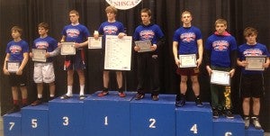 Derek Herman of the United South Central wrestling team earned fourth place in the 138-pound weight class at the National High School Coaches Association tournament.  Herman earned a record of 5-2 at the tournament. — Submitted