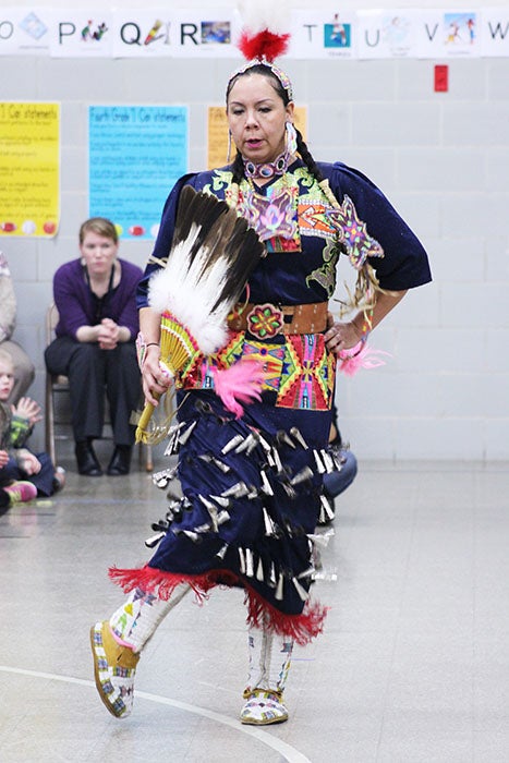 teacher mocks native american dance