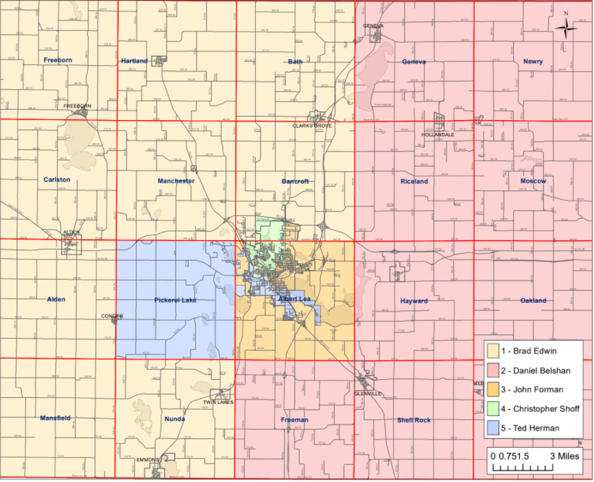 County Board Approves New Commissioner District Boundaries Albert Lea Tribune Albert Lea Tribune