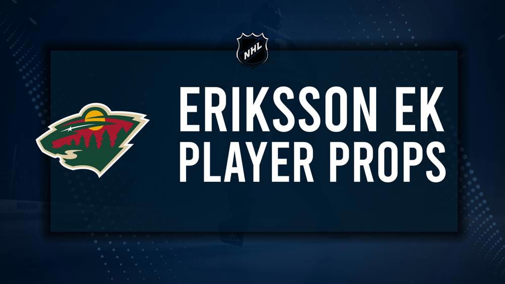 Joel Eriksson Ek Player Prop Bets for the Wild vs. Flyers Game - October 26